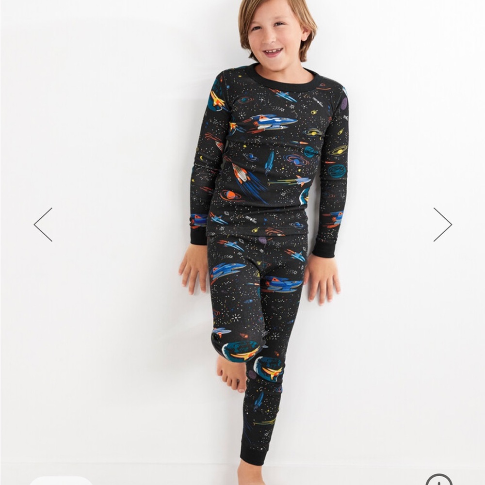 NWT Hanna andersson long John pajama set discover the sky print - Picture 3 of 5